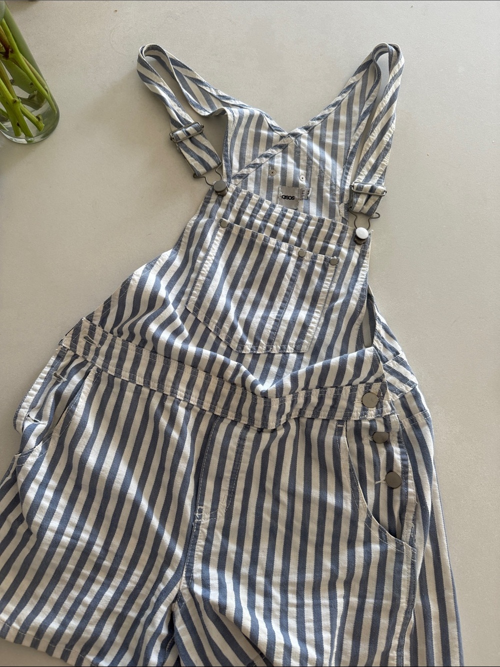 ASOS Striped Blue & White Overalls